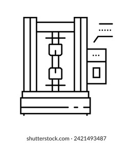 materials testing mechanical engineer line icon vector. materials testing mechanical engineer sign. isolated contour symbol black illustration