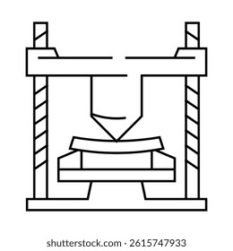 materials testing mechanical engineer line icon vector. materials testing mechanical engineer sign. isolated contour symbol black illustration