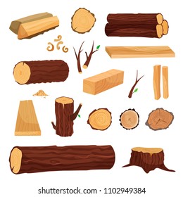 Materials for wood industry. 
Logs, boards, branches, wood shavings, firewood, spilled wood