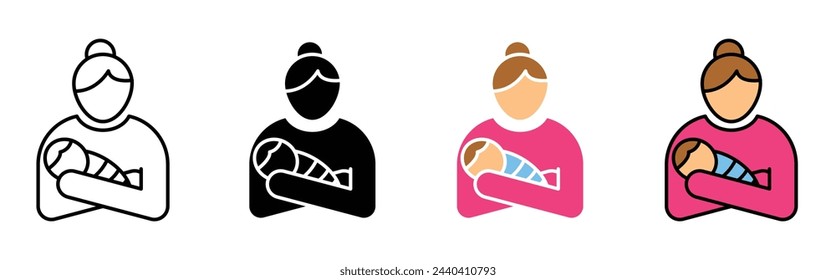 In: Maternal and Postnatal Care Icons. Symbole für Mutterschaft und Säuglingsgesundheit. Kinderbetreuung und Mutterschaftszeichen