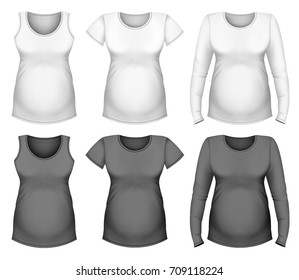 Maternity apparel. Vector illustration.