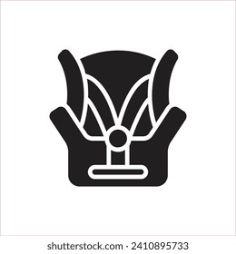 Maternity Baby Car Seat Filled Icon Vector Illustration