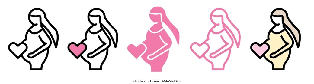 Maternity Care Icon for Expectant Mothers and Pregnancy Support