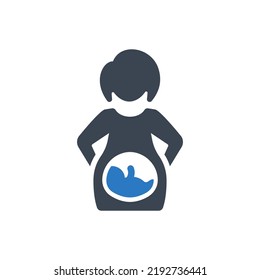 Maternity care icon (Simple vector illustration)