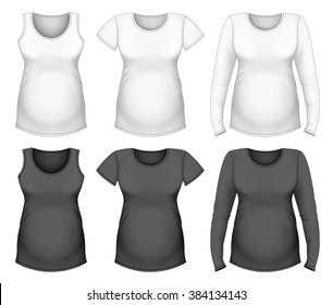 Maternity clothes design templates for your design. Fully editable handmade mesh. Vector illustration.