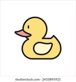 Maternity Duck Toy Icon Vector Illustration