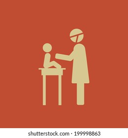 Icono plano de maternidad