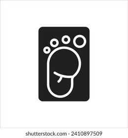 Maternity Footprint Filled Icon Vector Illustration