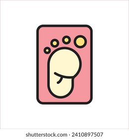 Maternity Footprint  Icon Vector Illustration
