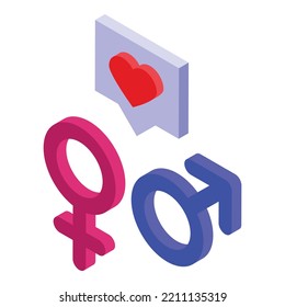 Maternity gender icon isometric vector. Baby mom. Woman pregnant