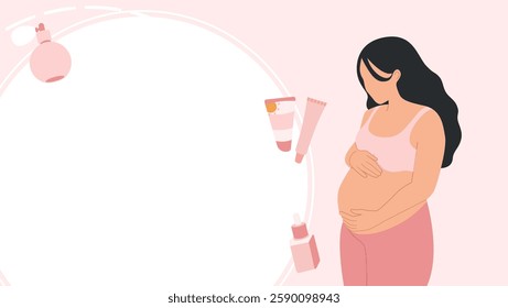 Maternity Health Care Concept. Creams and medications that pregnant women should avoid