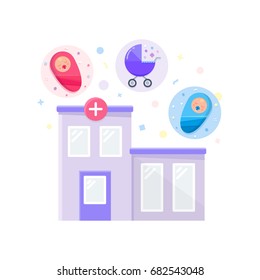 Maternity hospital vector illustration