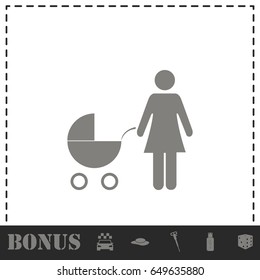 Maternity icon flat. Simple vector symbol and bonus icon