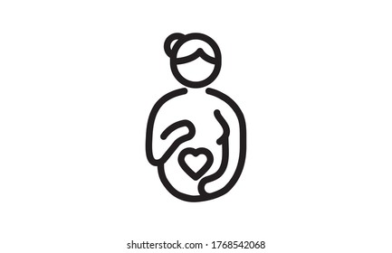 Maternity icon flat style vector illustration.