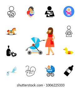 Maternity icon set