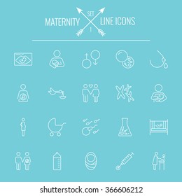 Maternity icon set.