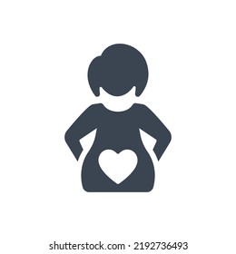 Maternity Insurance Cover Icon (Simple Vector Illustration)