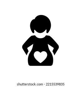 Maternity Insurance Cover Icon (Simple Vector Illustration)