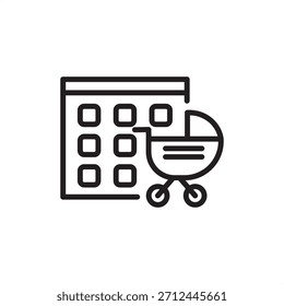 Maternity leave icon symbolizing comprehensive parental time off, family support, and essential new child care protection, representing HR benefits, vital work-life balance, and legal compliance.
