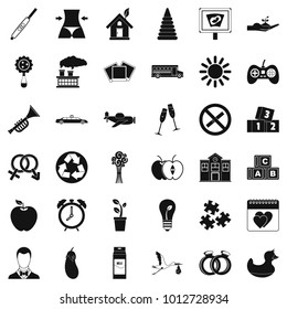 Maternity leave icons set. Simple set of 36 maternity leave vector icons for web isolated on white background