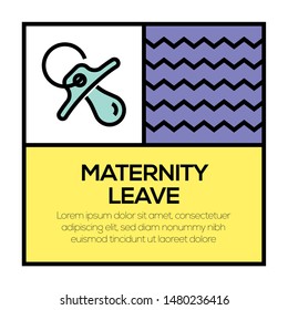 MATERNITY LEAVE AND ILLUSTRATION ICON CONCEPT