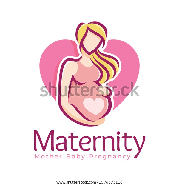 Maternity Logo Design Template Pregnancy Mother Stock Vector (Royalty ...