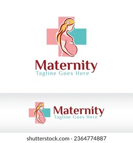 diseño del logotipo de maternidad plantilla vectorial, diseño del logotipo de la madre embarazada