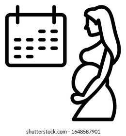 Maternity Pay And Leave Concept, Hrm Symbol On White Background, Parental Or Family Leave Vector Icon Design,  Employee Benefits Sign