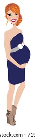 Maternity portrait avatar / clip-art / vector / logo / icon