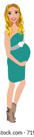 Maternity portrait avatar / clip-art / vector / logo / icon