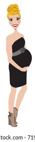Maternity portrait avatar / clip-art / vector / logo / icon