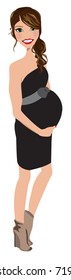 Maternity portrait avatar / clip-art / vector / logo / icon