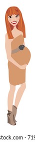 Maternity portrait avatar / clip-art / vector / logo / icon