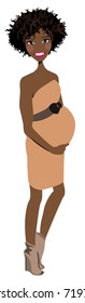 Maternity portrait avatar / clip-art / vector / logo / icon