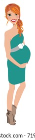 Maternity portrait avatar / clip-art / vector / logo / icon