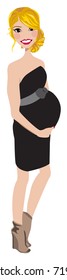 Maternity portrait avatar / clip-art / vector / logo / icon