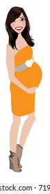 Maternity portrait avatar / clip-art / vector / logo / icon