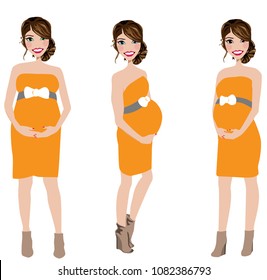 Maternity Portrait clip-art design for use as an avatar or business logo