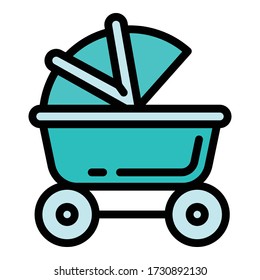 Icono del programa de maternidad. Esquema icono del vector del programa de maternidad para el diseño web aislado en fondo blanco