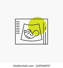 Maternity, pregnancy, sonogram, baby, ultrasound Line Icon