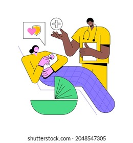 Maternity services abstract concept vector illustration. Maternity care service, perinatal healthcare, pregnancy and birth qualified support, childbirth and postpartum period abstract metaphor.