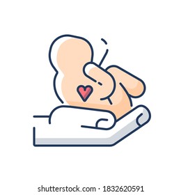 Maternity ward RGB color icon. Pregnancy and childbirth. Maternity department. Motherhood and parenthood. Pregnant women care center. Hospital department. Isolated vector illustration