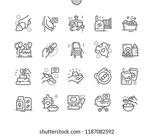 Maternity Well-crafted Pixel Perfect Vector Thin Line Icons 30 2x Grid for Web Graphics and Apps. Simple Minimal Pictogram