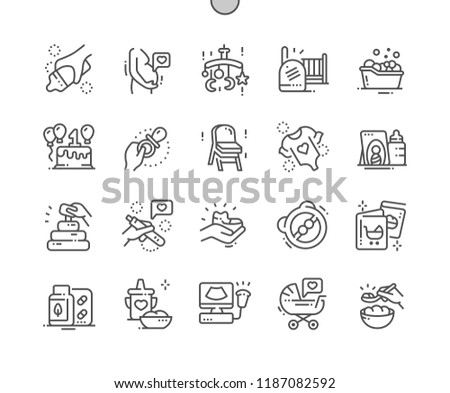 Maternity Well-crafted Pixel Perfect Vector Thin Line Icons 30 2x Grid for Web Graphics and Apps. Simple Minimal Pictogram