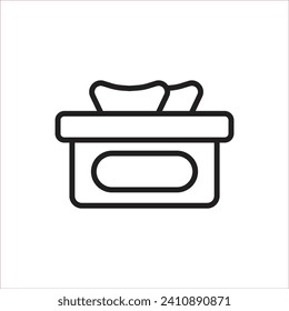 Maternity Wet Wipes Outline Icon Vector Illustration