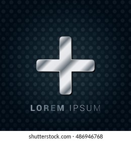 Math 3D Silver/Platinum/Steel Metallic Premium Icon / Logo Design