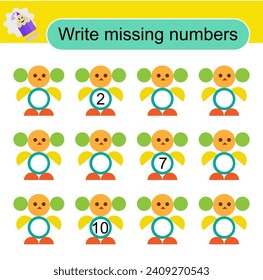 Math activity for children. Cartoon animals. 