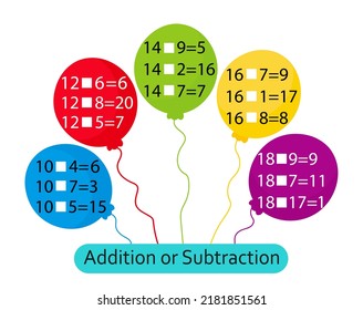 Math activity for kids. Developing numeracy skills. Number range up to 20. Vector illustration.