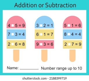 Math activity for kids. Developing numeracy skills. Number range up to 10. Vector illustration.