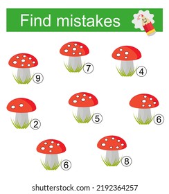 Math activity for kids. Developing numeracy skills. Number range up to 10. Vector illustration.